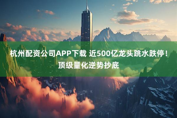 杭州配资公司APP下载 近500亿龙头跳水跌停！顶级量化逆势抄底